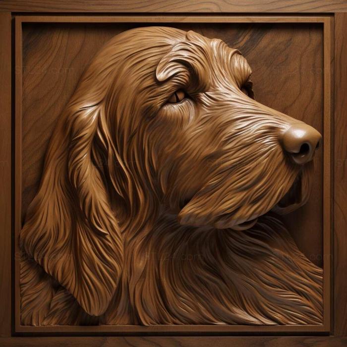 Nature and animals (Vendee Basset Griffon dog 1, NATURE_7105) 3D models for cnc