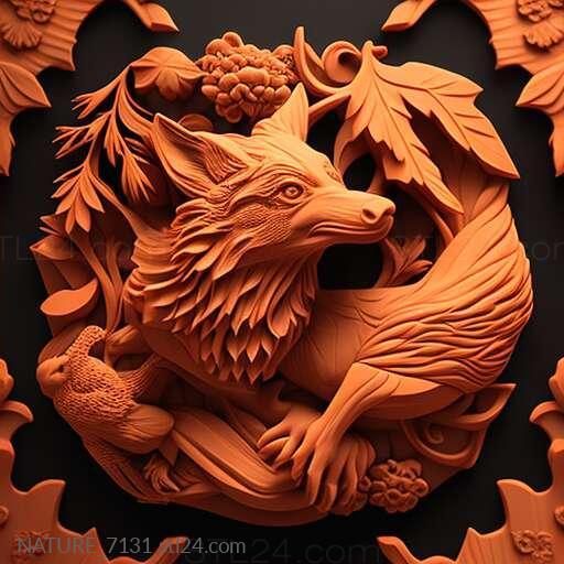 Nature and animals (st Orange famous animal 3, NATURE_7131) 3D models for cnc