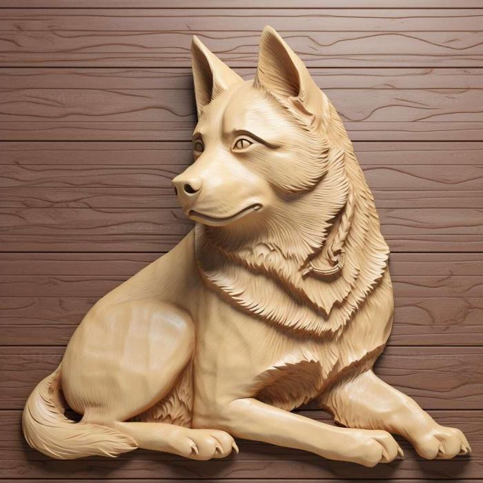 Nature and animals (st Shikoku dog breed dog 3, NATURE_7135) 3D models for cnc