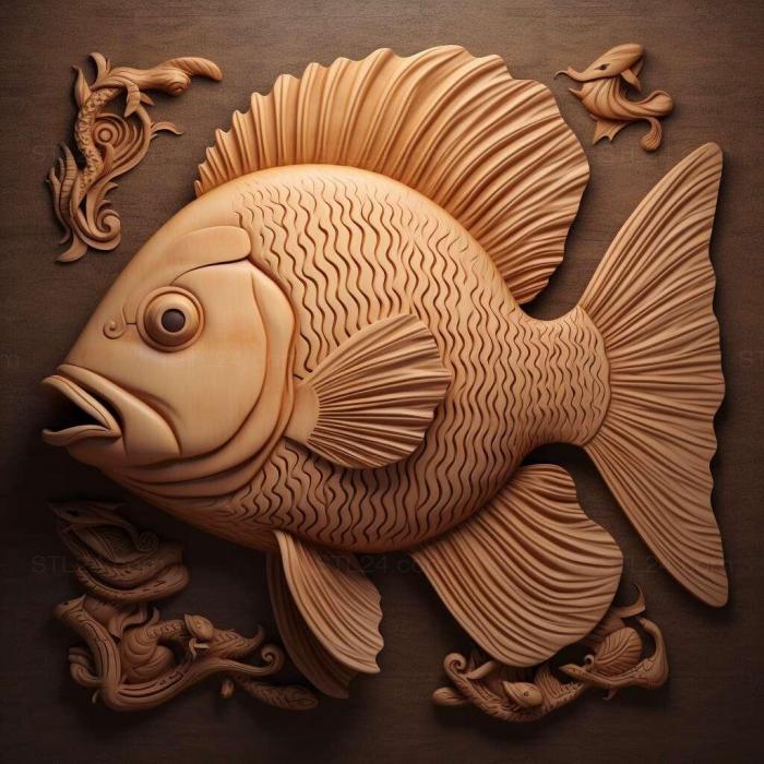 Nature and animals (st Amphiprion bicinctus fish 3, NATURE_7139) 3D models for cnc