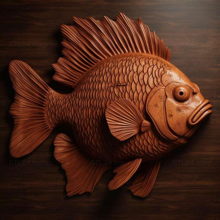 Nature and animals (st Amphiprion bicinctus fish 4, NATURE_7140) 3D models for cnc