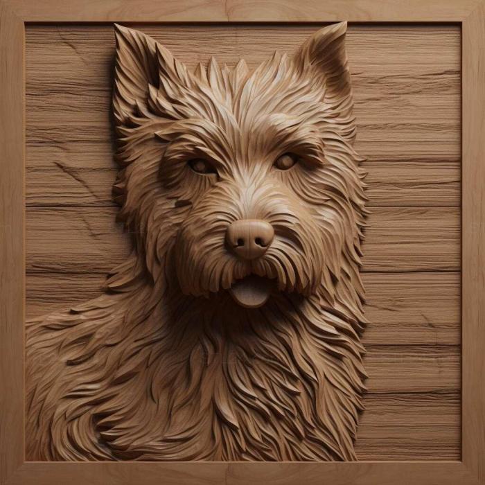 Nature and animals (Kern Terrier dog 4, NATURE_7164) 3D models for cnc