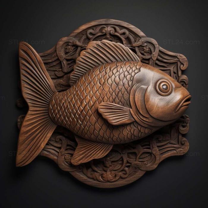 Nature and animals (st Thai labeo fish 2, NATURE_7182) 3D models for cnc