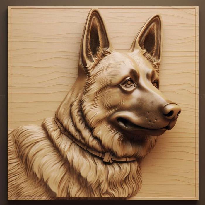 Nature and animals (German Shepherd dog 3, NATURE_7219) 3D models for cnc