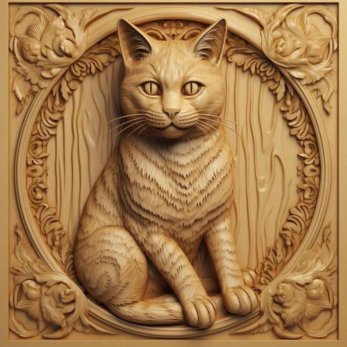 Nature and animals (st Russian cat famous animal 3, NATURE_7231) 3D models for cnc
