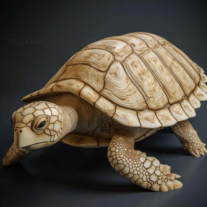 Природа и животные (Черепаха Диего знаменитое животное 2, NATURE_7254) 3D модель для ЧПУ станка