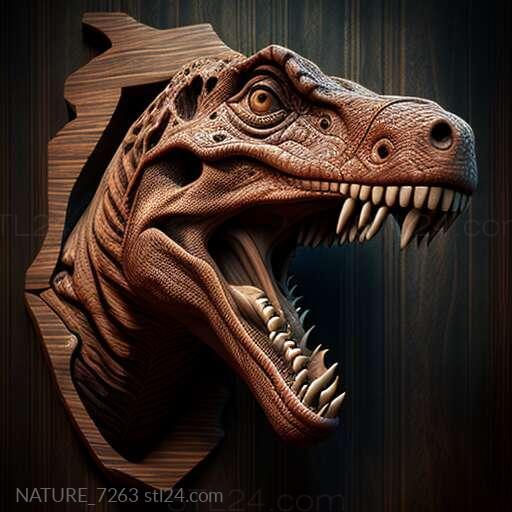 Nature and animals (st Tarbosaurus Bataar 3, NATURE_7263) 3D models for cnc