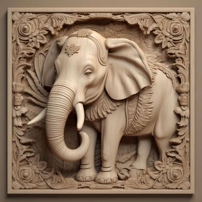 Nature and animals (Gabi elephant famous animal 4, NATURE_7300) 3D models for cnc