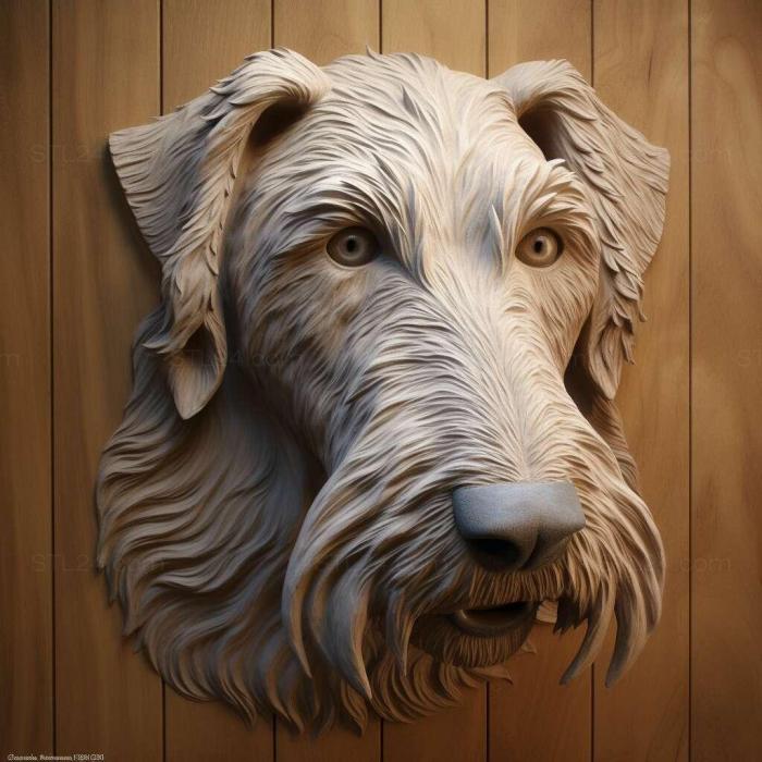 Nature and animals (Irish Wolfhound dog 3, NATURE_7355) 3D models for cnc