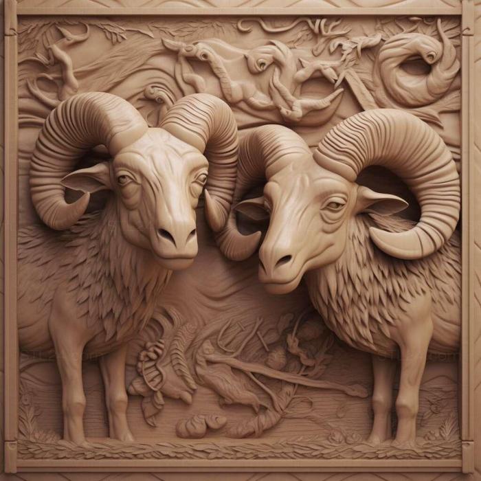 Nature and animals (Ar Rams in the United Arab Emirates 3, NATURE_7359) 3D models for cnc