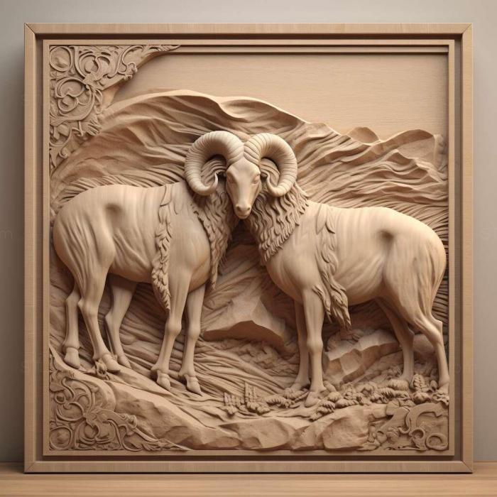 Nature and animals (Ar Rams in the United Arab Emirates 4, NATURE_7360) 3D models for cnc
