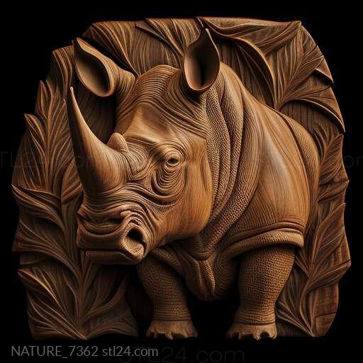 Nature and animals (st Nola rhinoceros famous animal 2, NATURE_7362) 3D models for cnc