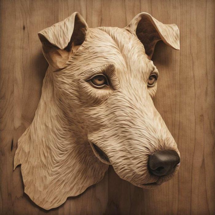 Nature and animals (Smooth haired fox terrier dog 1, NATURE_7373) 3D models for cnc