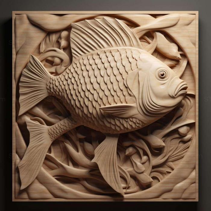 Природа и животные (Рыба св. Паранцистра 1, NATURE_7409) 3D модель для ЧПУ станка