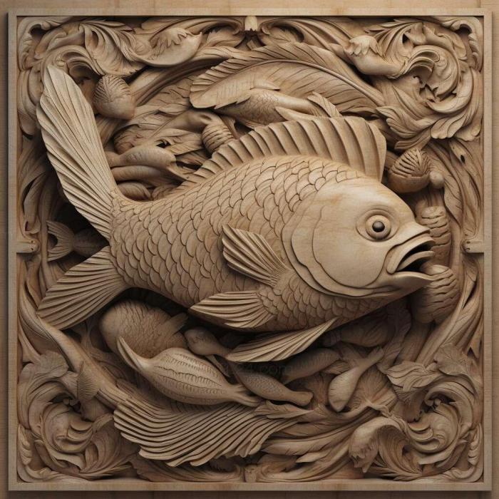 Nature and animals (st Parancistra fish 2, NATURE_7410) 3D models for cnc