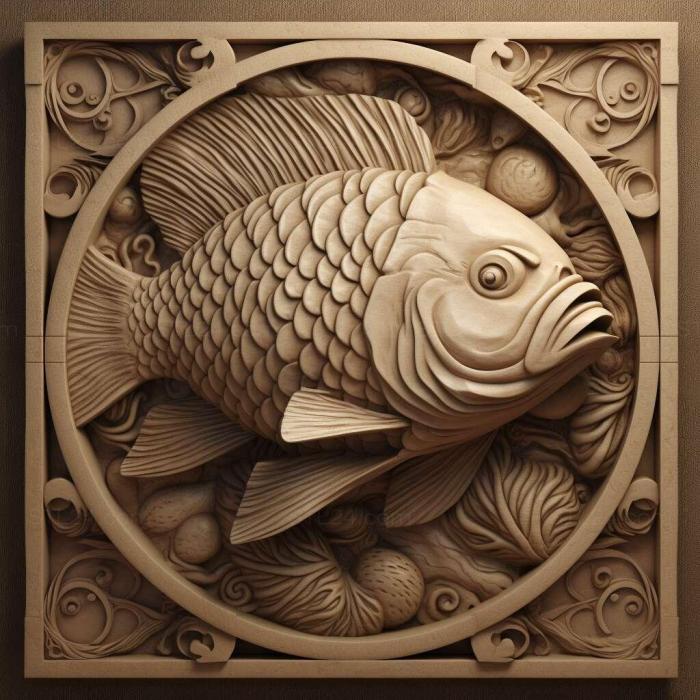 Nature and animals (st Parancistra fish 4, NATURE_7412) 3D models for cnc