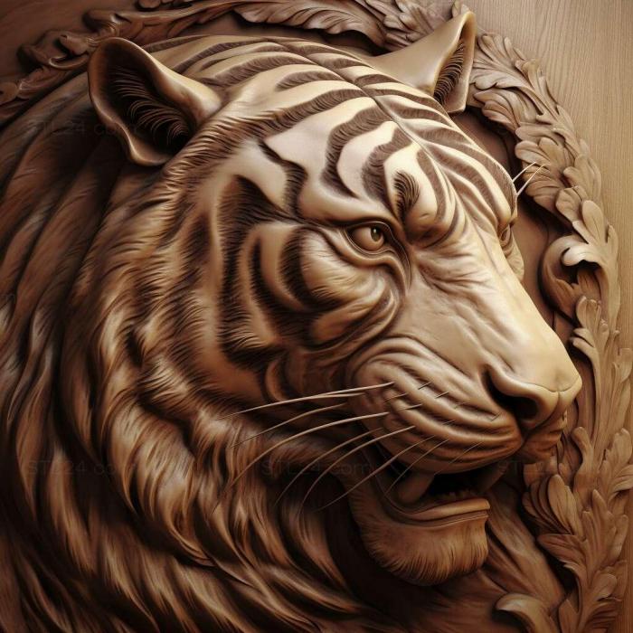 Nature and animals (Zabrodsky Tiger famous animal 1, NATURE_7413) 3D models for cnc
