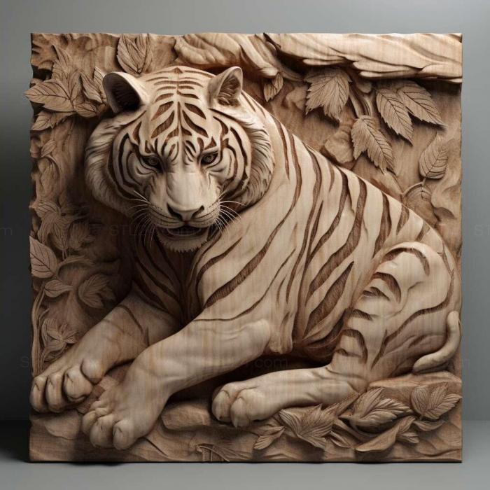 Nature and animals (Zabrodsky Tiger famous animal 4, NATURE_7416) 3D models for cnc