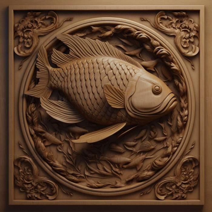Природа и животные (Рыба Наннакары 2, NATURE_7430) 3D модель для ЧПУ станка