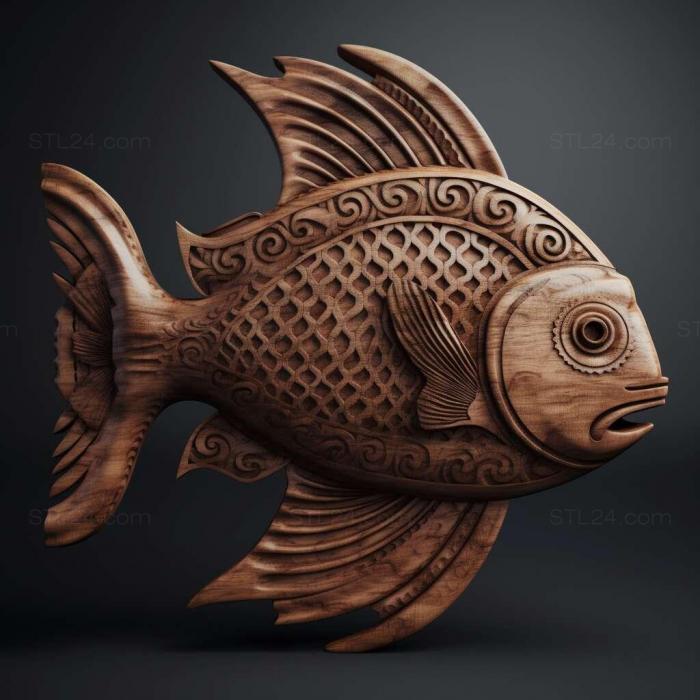 Nature and animals (st Nannakara fish 3, NATURE_7431) 3D models for cnc