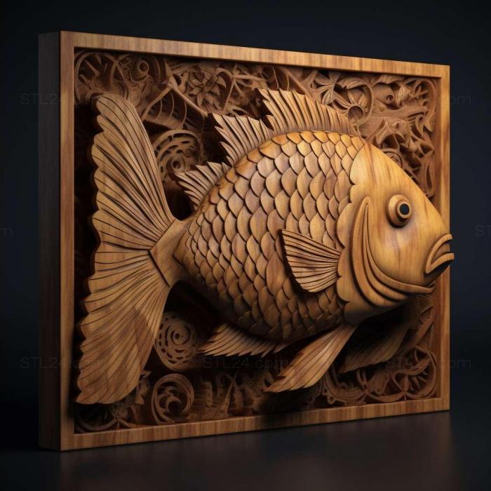 Nature and animals (st Nannakara fish 4, NATURE_7432) 3D models for cnc