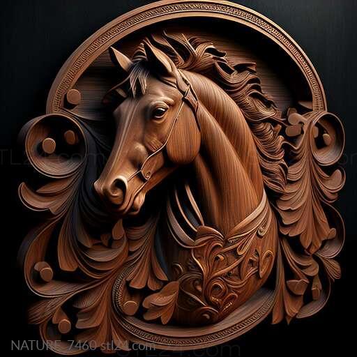 Nature and animals (st Kashmir horse famous animal 4, NATURE_7460) 3D models for cnc