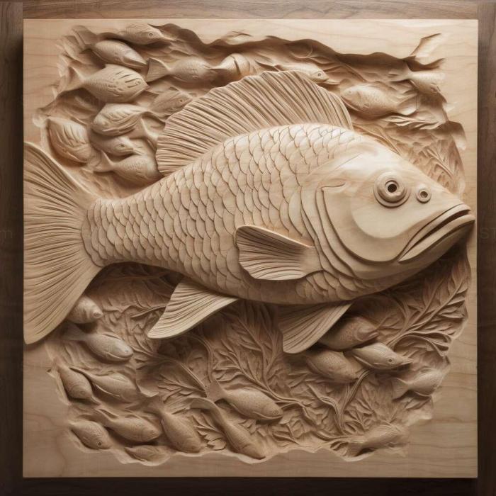 Nature and animals (st Limatulichty fish 2, NATURE_7470) 3D models for cnc