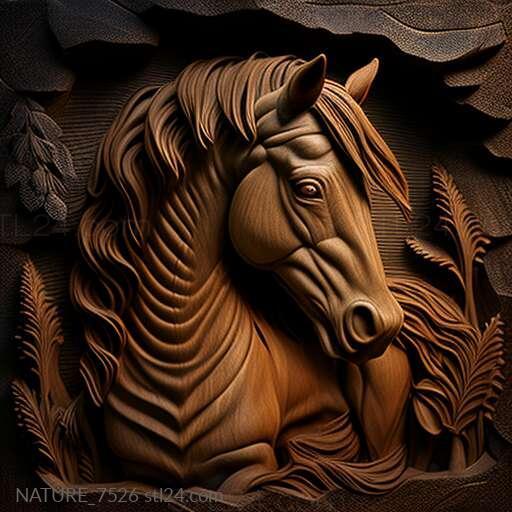 Nature and animals (st Thumbelina dwarf horse famous animal 2, NATURE_7526) 3D models for cnc