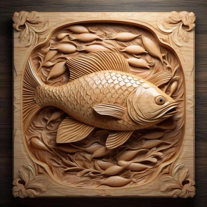 Nature and animals (st Spot danio fish 1, NATURE_7529) 3D models for cnc