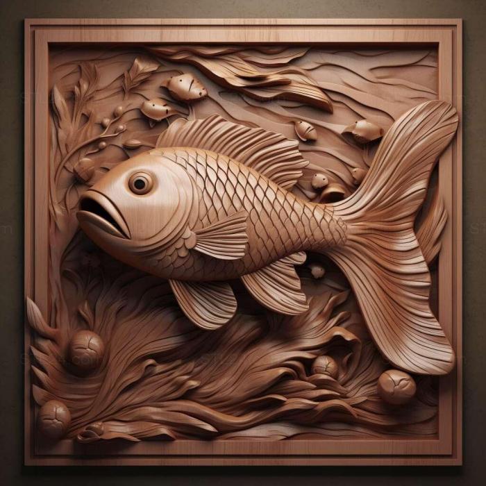 Nature and animals (st Spot danio fish 2, NATURE_7530) 3D models for cnc