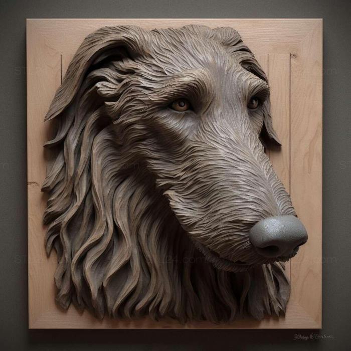 Природа и животные (Св. Гончая собака 1, NATURE_7553) 3D модель для ЧПУ станка