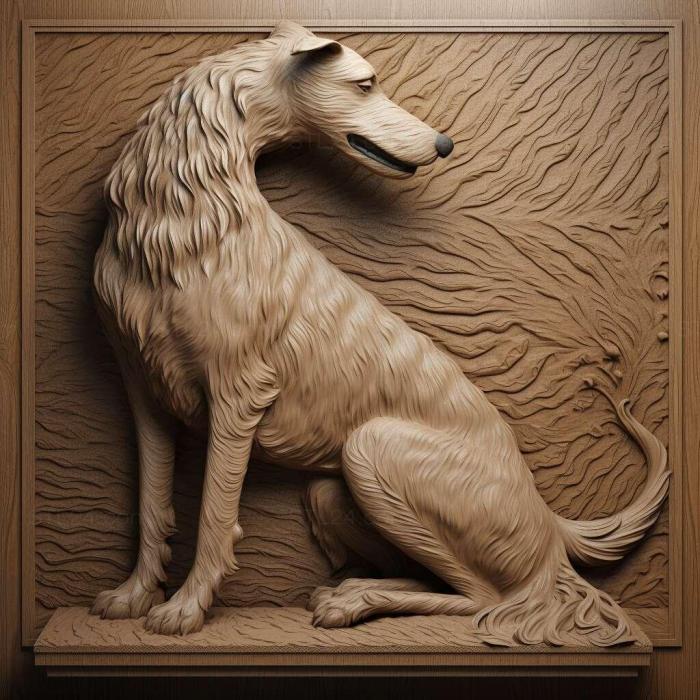 Nature and animals (st Deerhound dog 3, NATURE_7555) 3D models for cnc