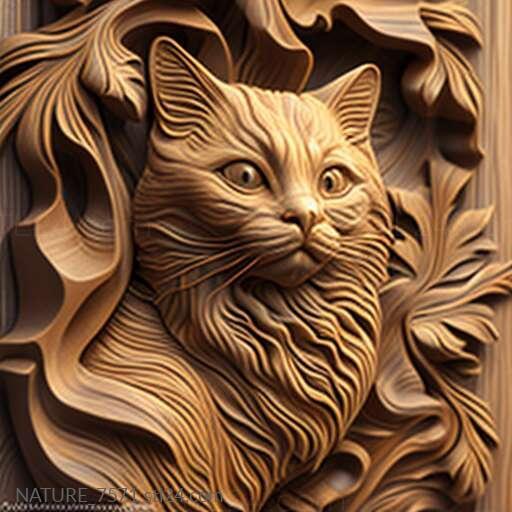 Nature and animals (st Matroska cat famous animal 3, NATURE_7571) 3D models for cnc