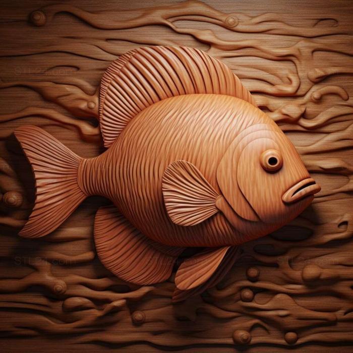 Nature and animals (Amphiprion bicinctus fish 3, NATURE_7615) 3D models for cnc