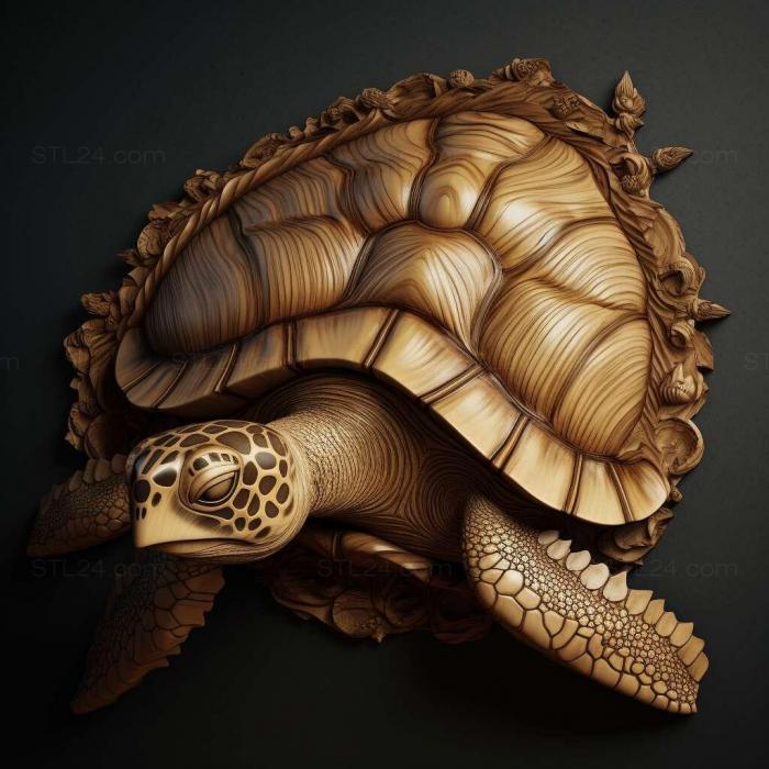 Nature and animals (Advaita turtle famous animal 3, NATURE_7675) 3D models for cnc