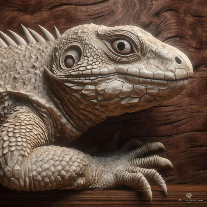 Nature and animals (st Uromastyx princeps 1, NATURE_7709) 3D models for cnc