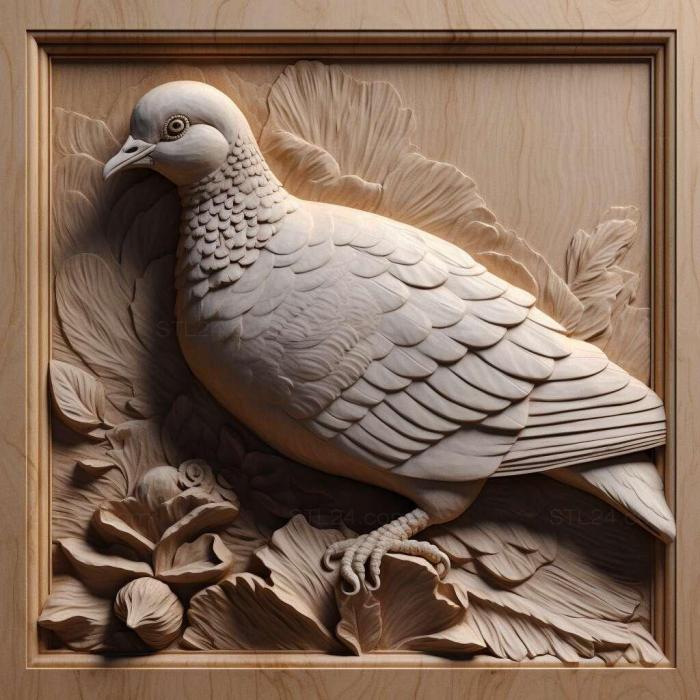 Nature and animals (st Martha the wandering pigeon famous animal 2, NATURE_7782) 3D models for cnc