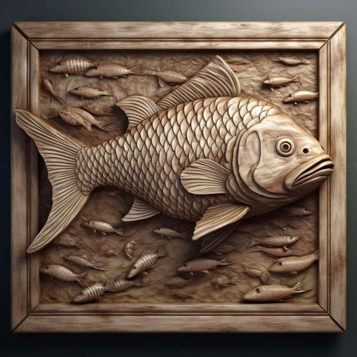 Nature and animals (Puntius lateristriga fish 1, NATURE_7785) 3D models for cnc