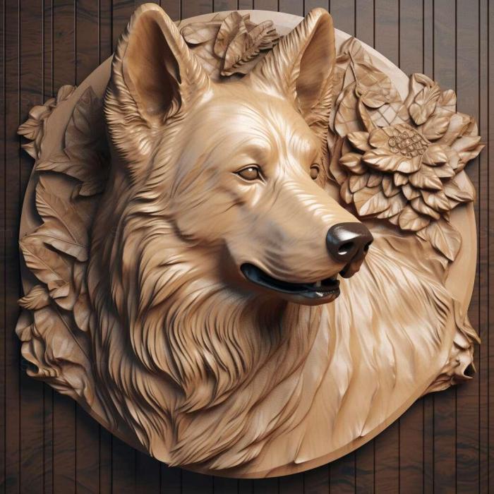 Nature and animals (South Russian Shepherd dog 1, NATURE_801) 3D models for cnc