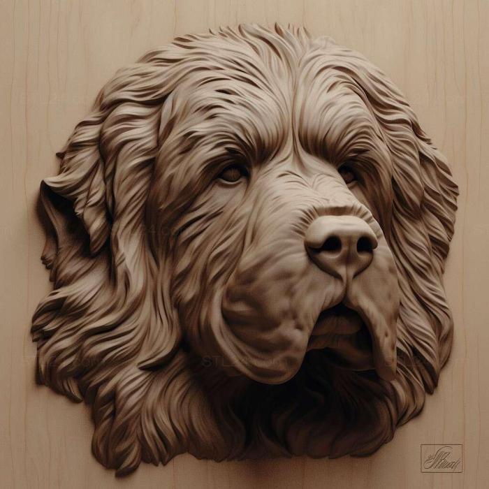 Nature and animals (st Newfoundland dog breed dog 4, NATURE_816) 3D models for cnc