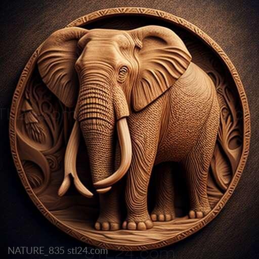 Nature and animals (st Mammoth Luba famous animal 3, NATURE_835) 3D models for cnc