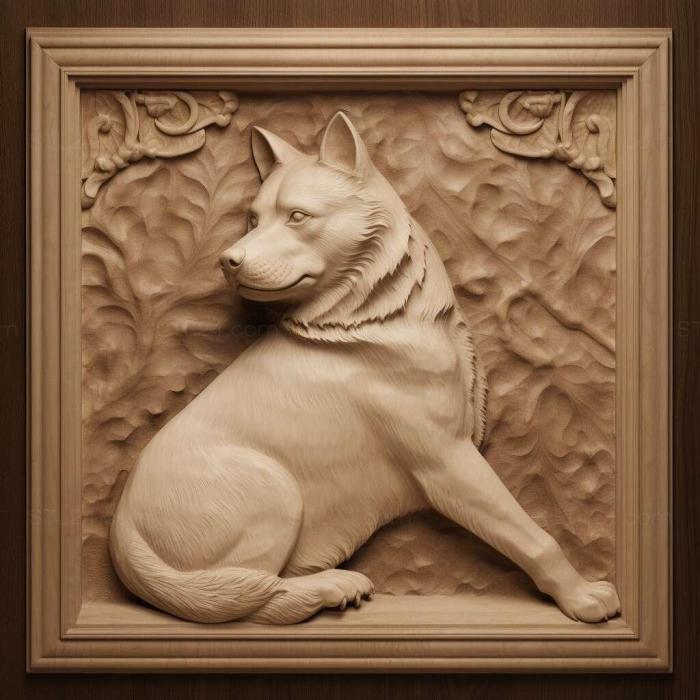 Nature and animals (st Karelian bear dog 4, NATURE_884) 3D models for cnc