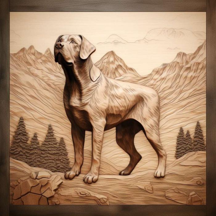 Nature and animals (Great Swiss Mountain dog 3, NATURE_891) 3D models for cnc