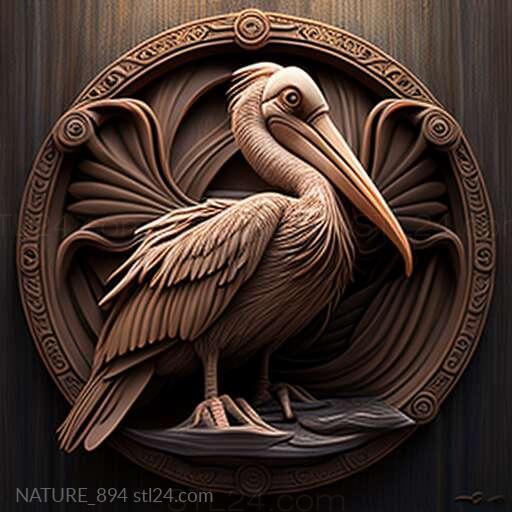 Nature and animals (st Petros pelican famous animal 2, NATURE_894) 3D models for cnc
