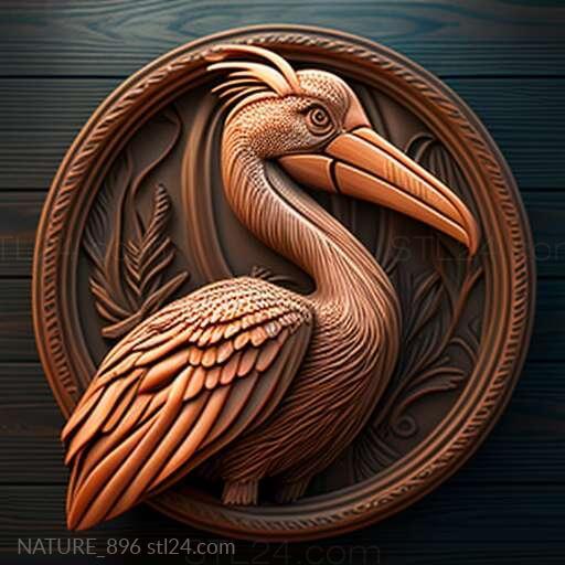 Nature and animals (st Petros pelican famous animal 4, NATURE_896) 3D models for cnc