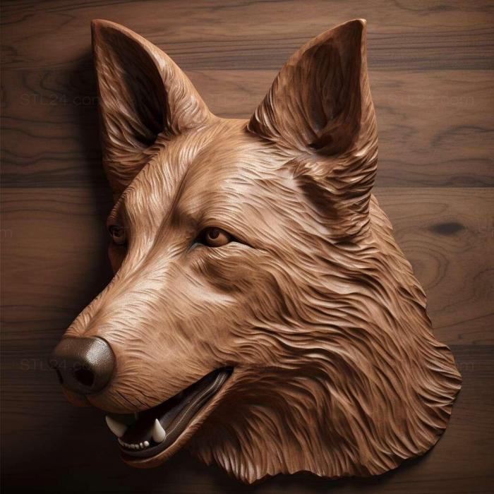 Nature and animals (st Shorthair Collie dog 2, NATURE_898) 3D models for cnc