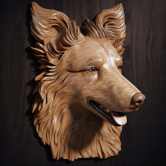 Nature and animals (st Shorthair Collie dog 4, NATURE_900) 3D models for cnc