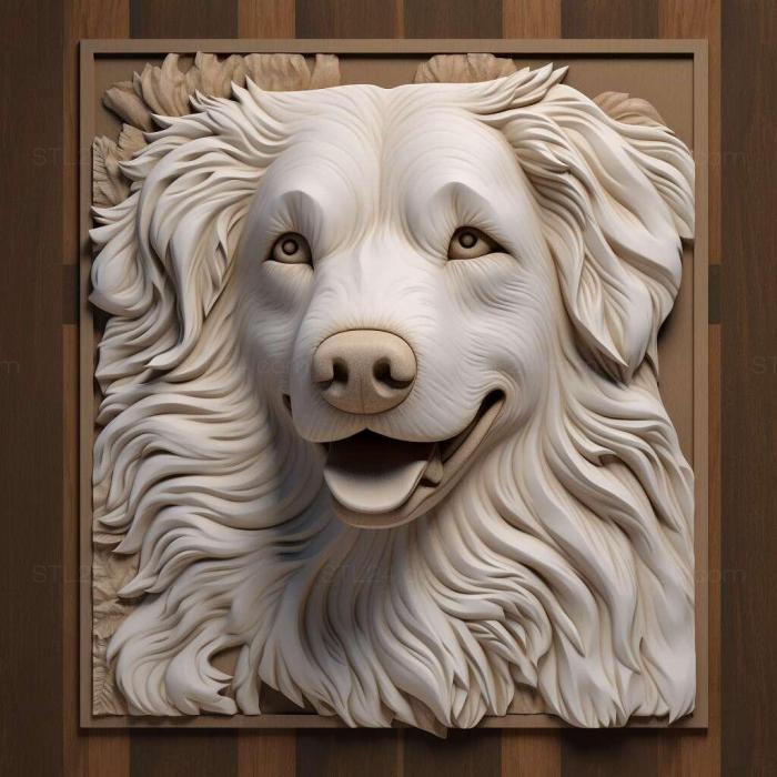 Nature and animals (st English Shepherd dog 2, NATURE_950) 3D models for cnc