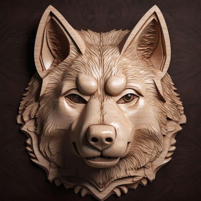 Nature and animals (st Karelo Finnish husky dog 1, NATURE_957) 3D models for cnc