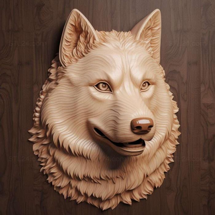 Nature and animals (st Karelo Finnish husky dog 2, NATURE_958) 3D models for cnc